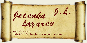 Jelenka Lazarev vizit kartica